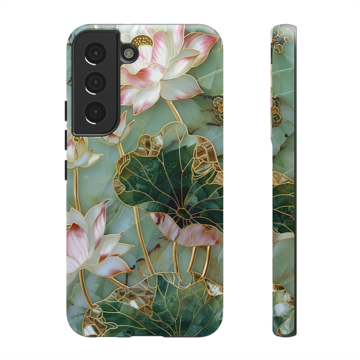 Elegant Floral Phone Case - Tough Cases with Lotus Design