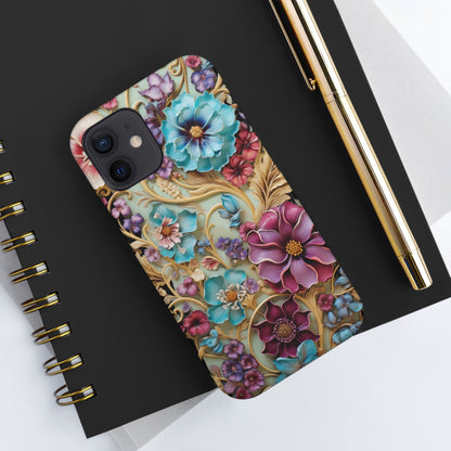 Color Splash Plastic Flower Tough iPhone Case | Vibrant Phone Cover