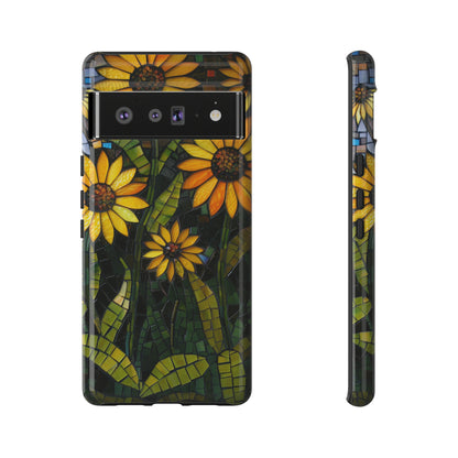 Yellow and Gold Daisy Mosaic Stained Glass Phone Case