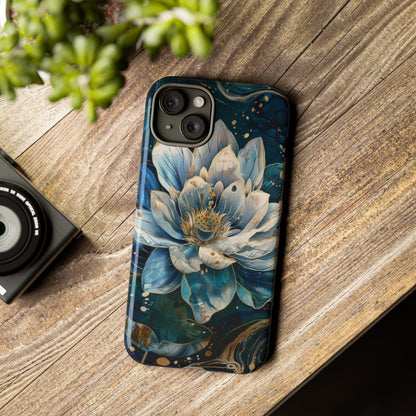 Zen Stained Glass Lotus Floral Design Phone Case