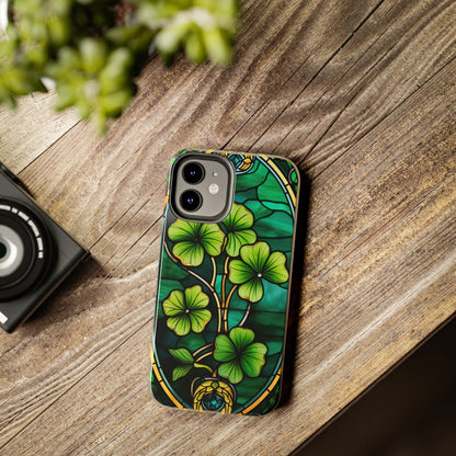 Lucky Charm: Four-Leaf Clover Phone Case | Symbol of Fortune for iPhone Models 11 through 14 Pro Max