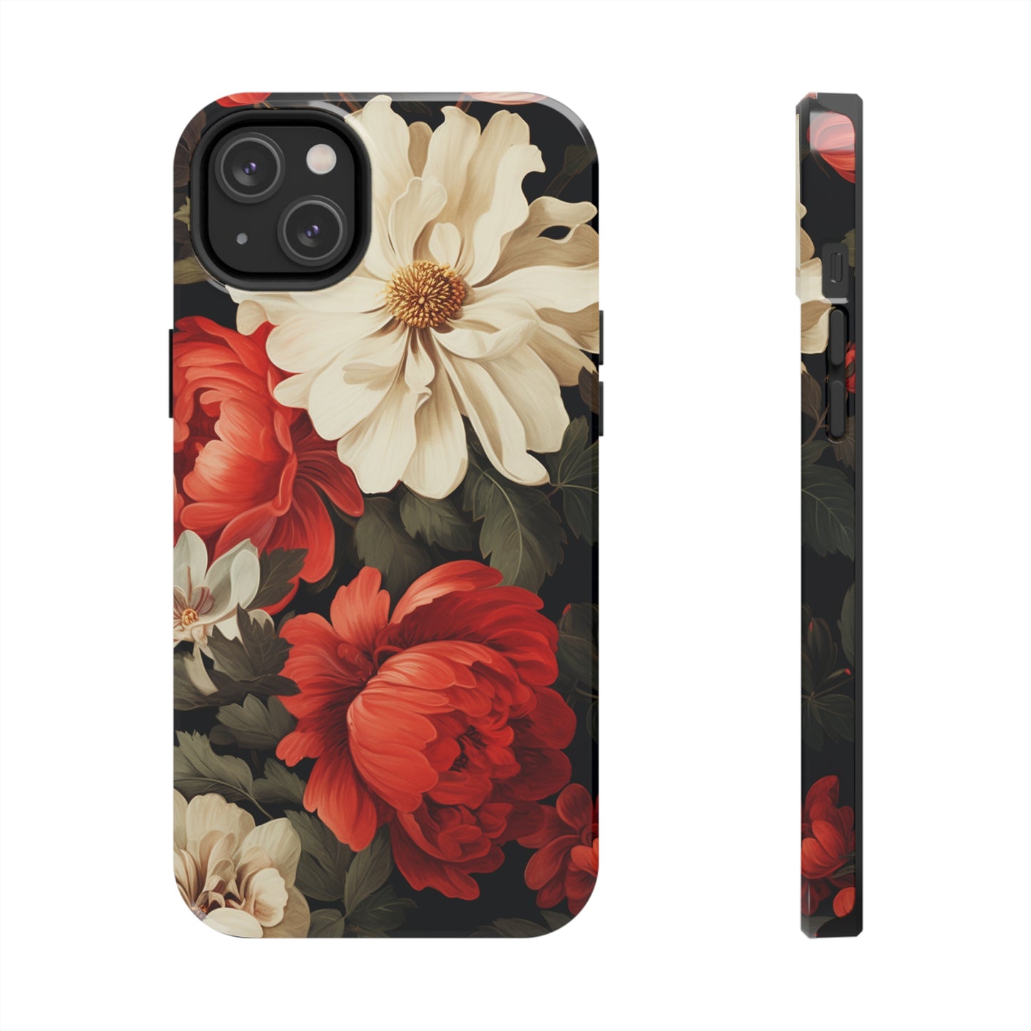 Vintage Floral Aesthetic Phone Tough Case | Antique Elegance for iPhone