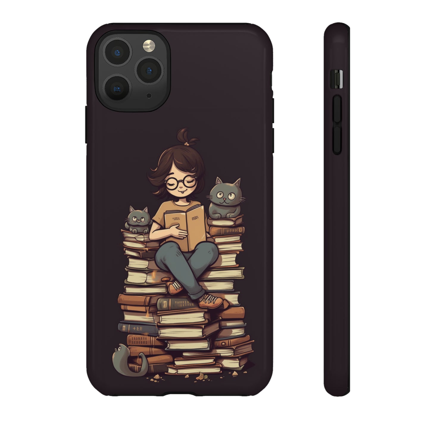 Cats and Books Phone Case