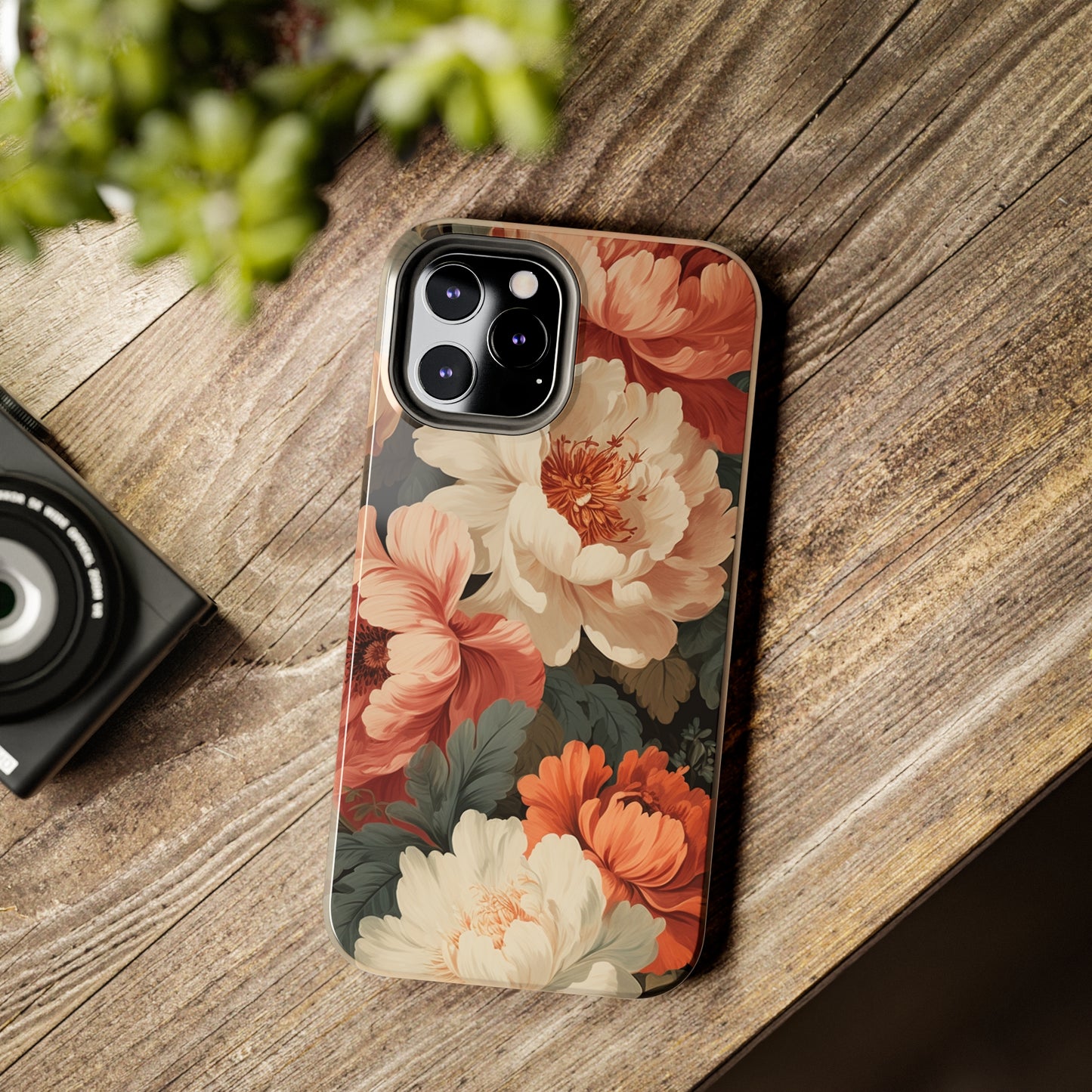 Vintage Floral Aesthetic Phone Tough Case Antique Print for iPhone 14 11 Pro 12 13 XR XS X 7+ 8 Boho Nature Flowers Cottage Core