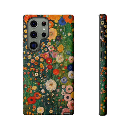 Gustav Klimt Style Flower Garden Painting Phone Case