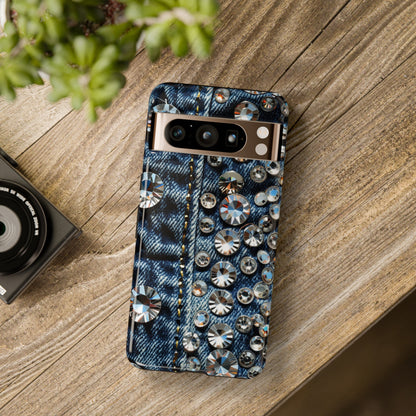 Blue Jean Queen Rhinestone Bling Phone Case