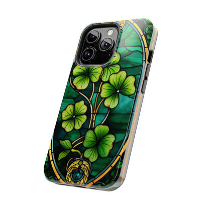 Lucky Charm: Four-Leaf Clover Phone Case | Symbol of Fortune for iPhone Models 11 through 14 Pro Max