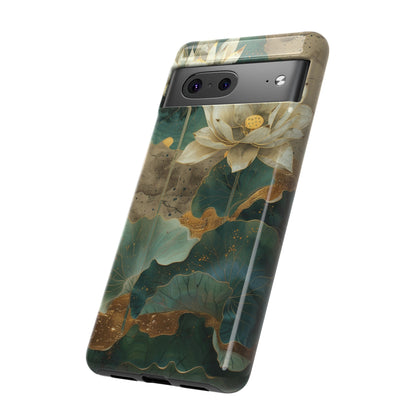 Zen Stained Glass Lotus Floral Design Phone Case