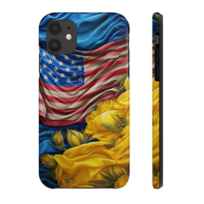 Support Ukraine Flag Phone Case | Show Your Ukrainian USA Patriotic Spirit with a Tough iPhone Case