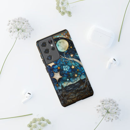 Boho Starry Night Stained Glass Artistry Phone Cover