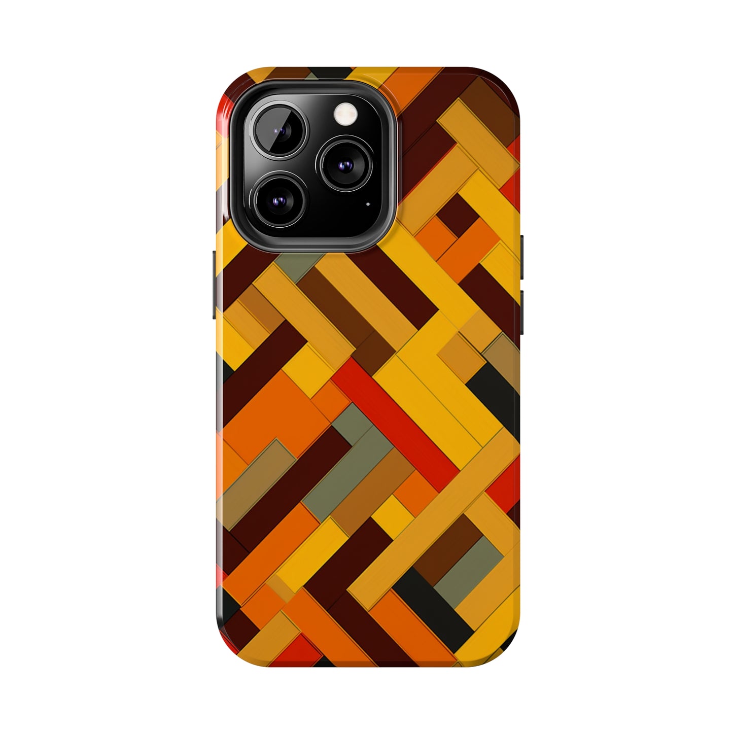 iPhone Tough Case: Intricate & Durable - The Weave Geometric Art Pattern