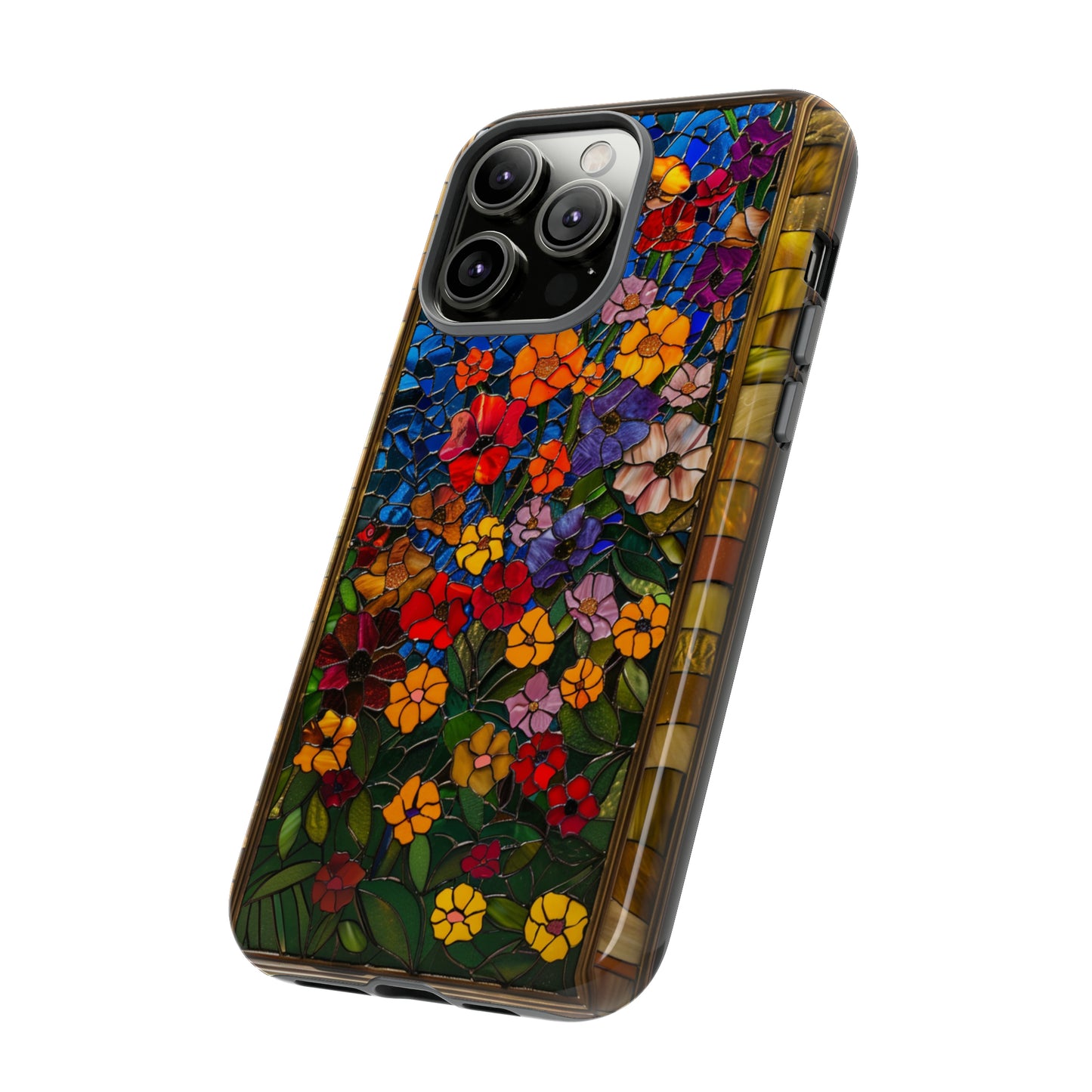 Gustav Klimt Style Flower Garden Painting Phone Case for iPhone 15, 14, Pro Max, 13, 12 & Samsung Galaxy S23, S22, S21, Google Pixel