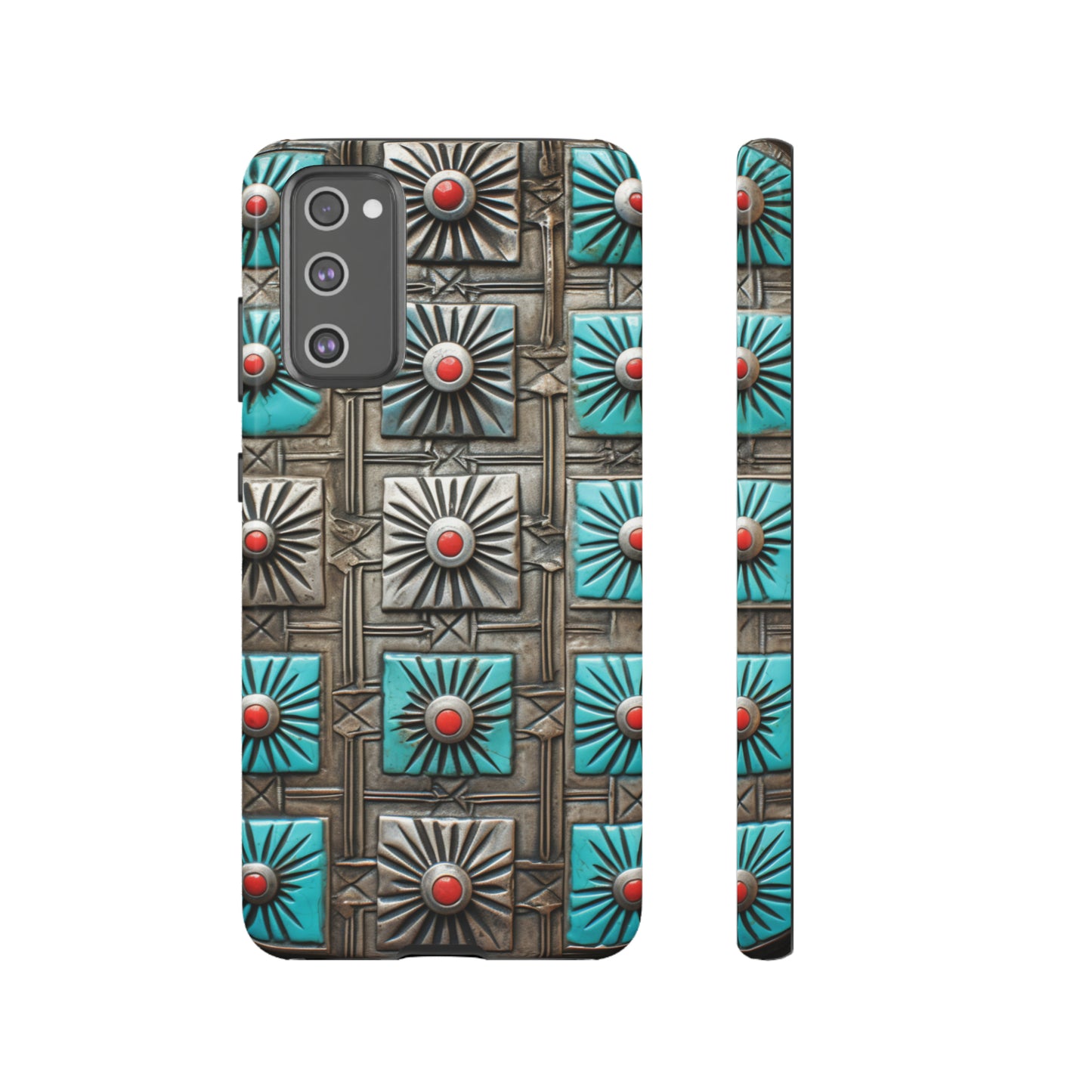 Vintage Navajo Native American Turquoise Concho Phone Case for iPhone 15, 14, 13, 12, 11 Pro Max, 14 Plus, iPhone XS Max, iPhone XR, iPhone 7, 8, 14, 15 Plus, SE