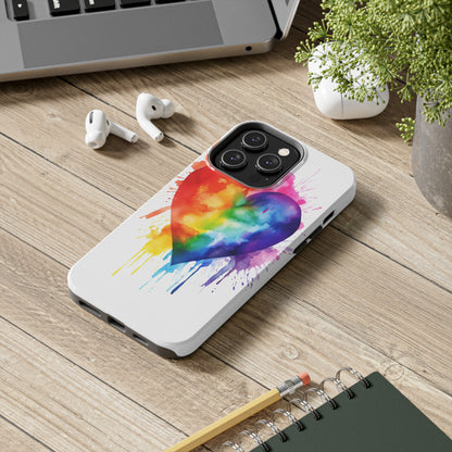 Gay Pride Rainbow Heart iPhone Case | Embrace Love, Equality, and LGBTQ+ Pride