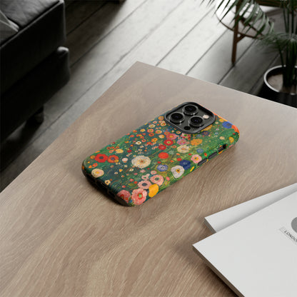 Gustav Klimt Style Flower Garden Painting Phone Case