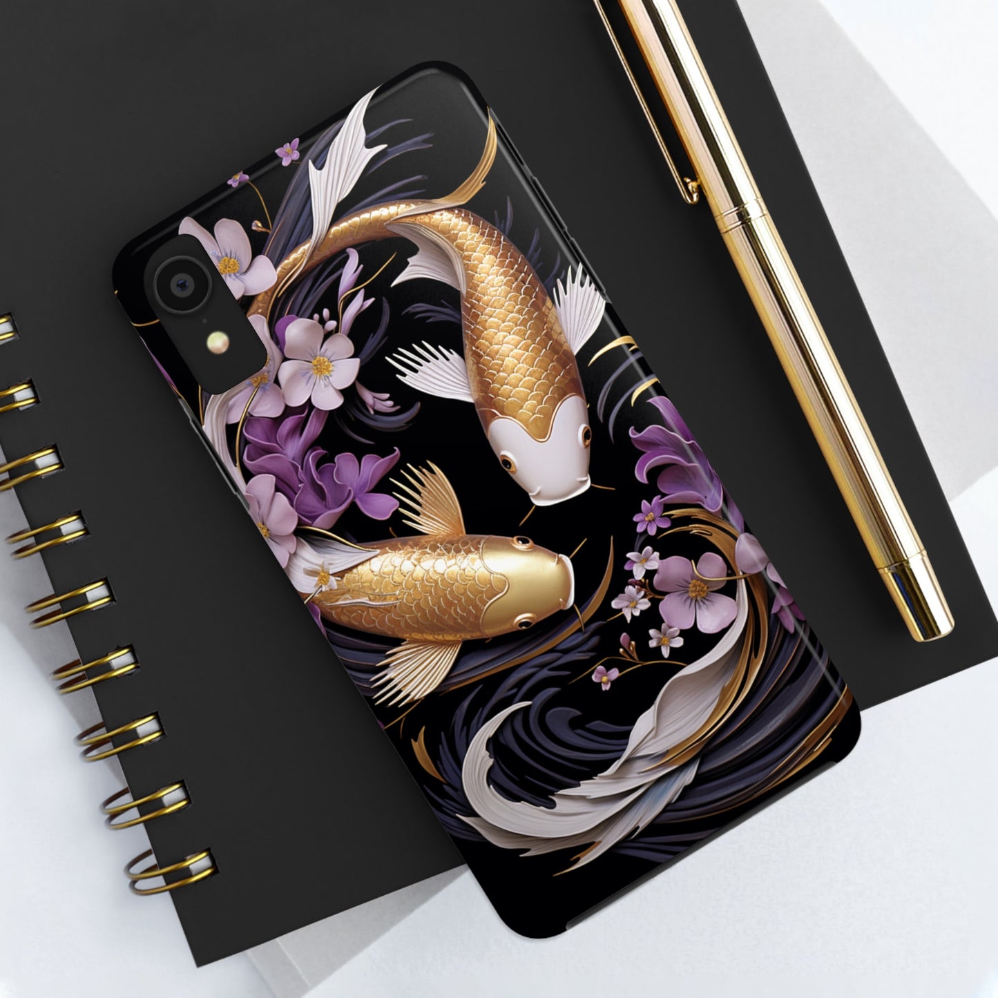 Graceful Flow: Koi Fish Inspired | Japanese Art Masterpiece iPhone Case