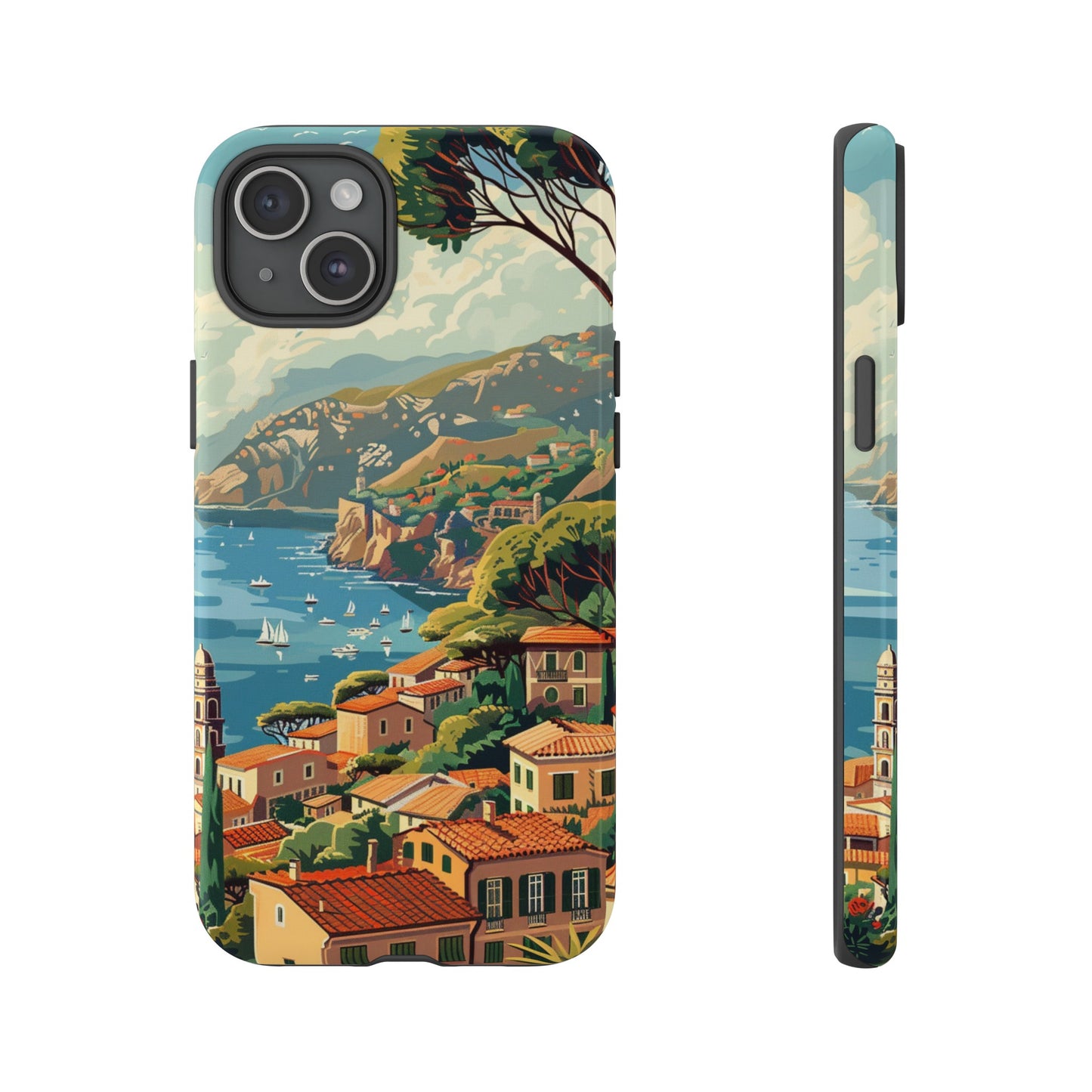 Midcentury French Riviera Landscape Painting Phone Case