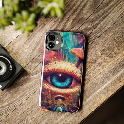 Eye of the Mushroom Psychedelic Art iPhone Case | Embrace the Trippy Enigma