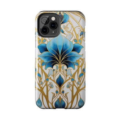 Floral Elegance: Art Deco Stained Glass iPhone Case | Vintage Glamour in Modern Protection iPhone Case for Models 11 through 14 Pro Max