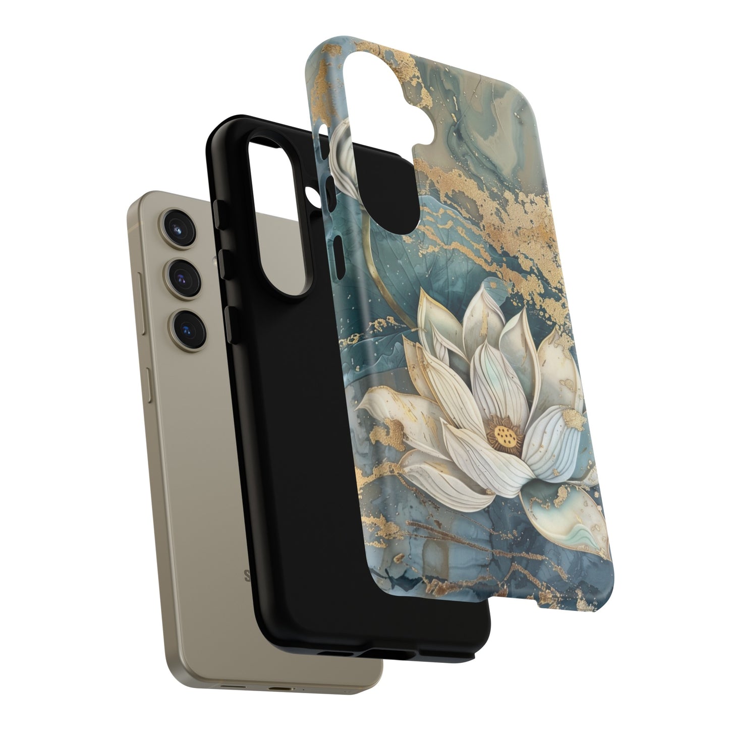 Zen Lotus Gold Floral Phone Case