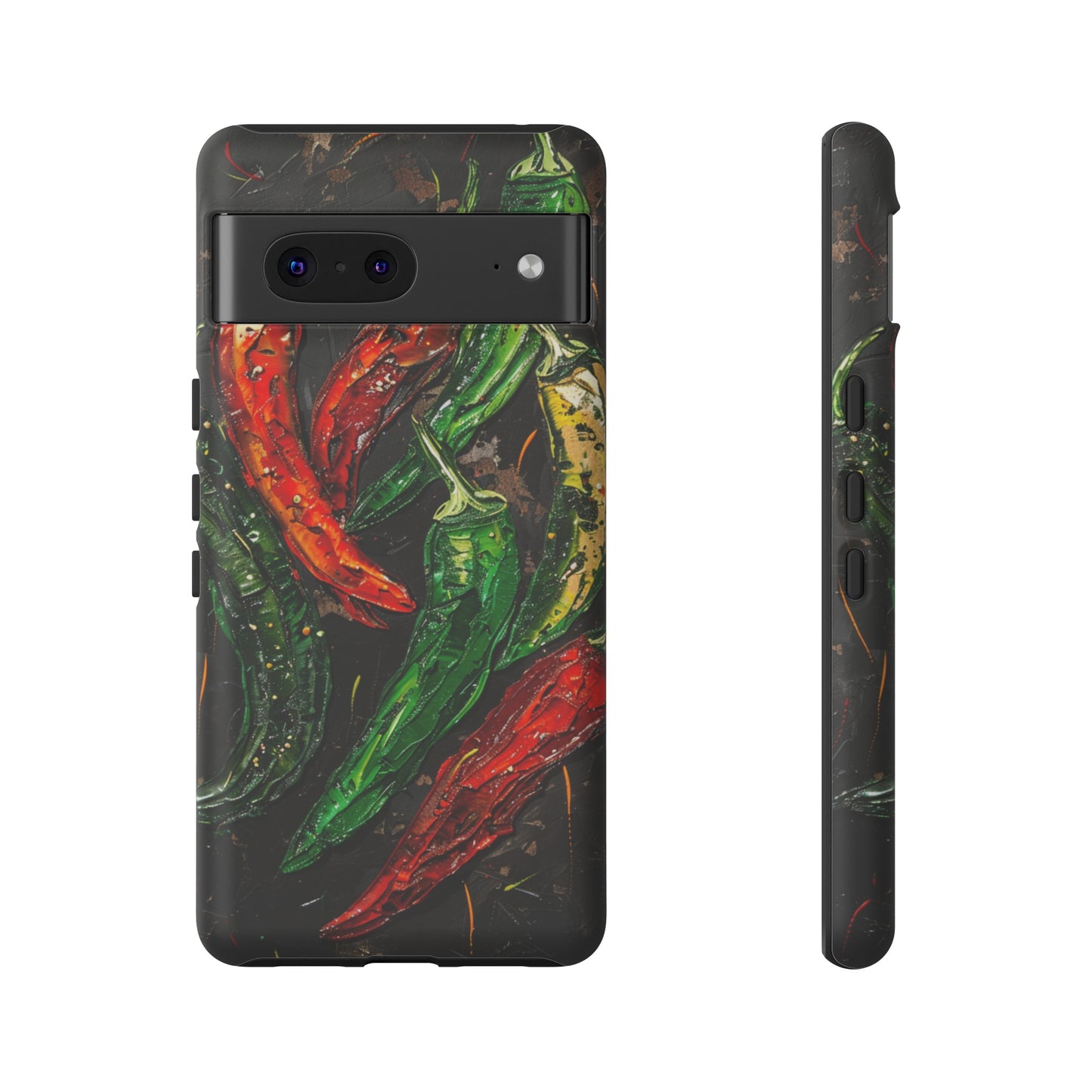 Green and Red Chili Peppers Phone Case