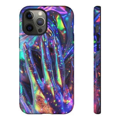 Marbled opalescent Holographic Print Phone Case