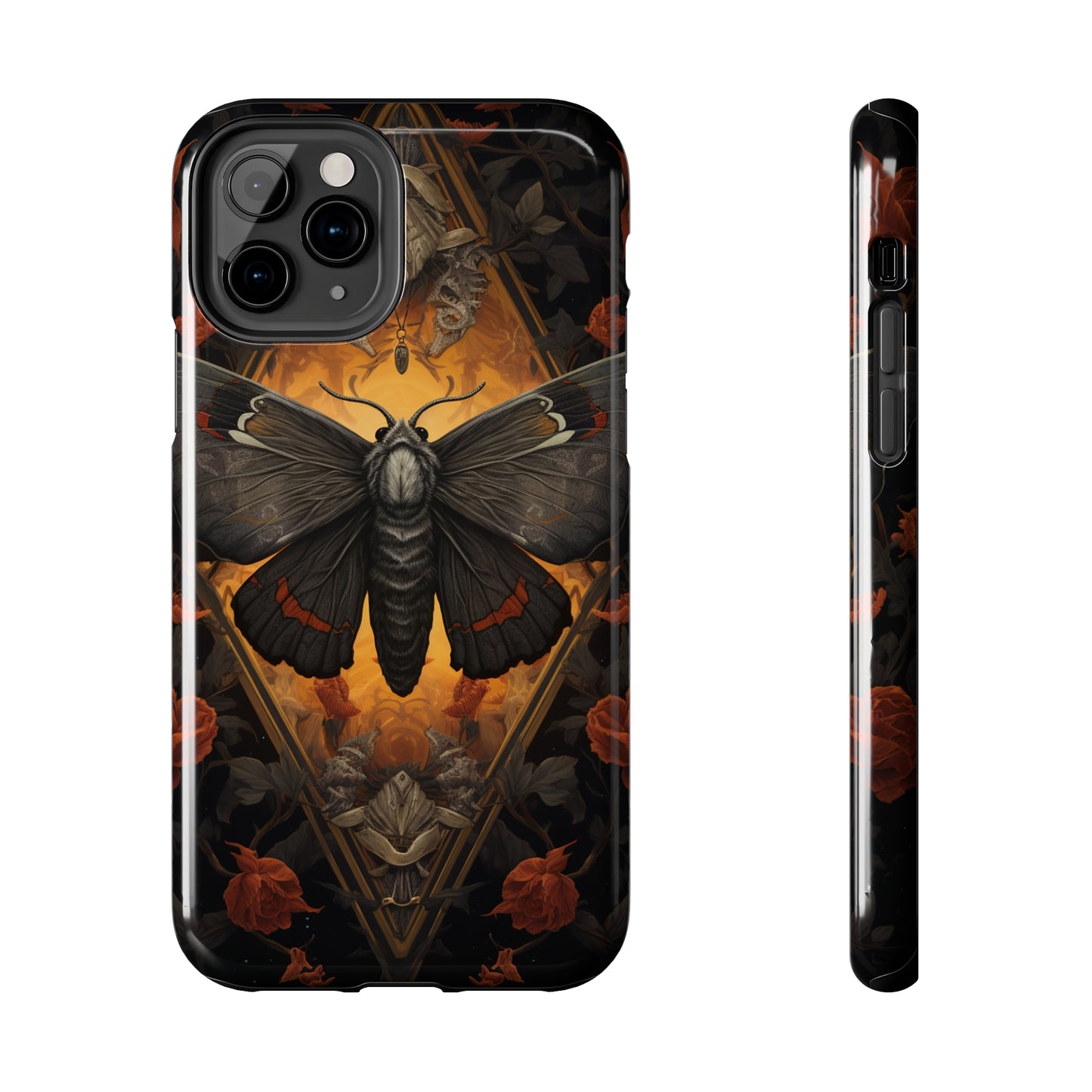 iPhone Case | Lost in Thought: Dark Academia Moth iPhone Tough Case