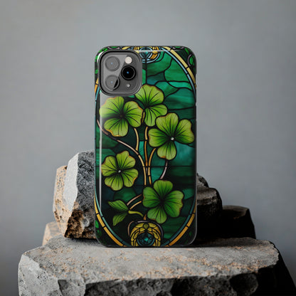 Lucky Charm: Four-Leaf Clover Phone Case | Symbol of Fortune for iPhone Models 11 through 14 Pro Max