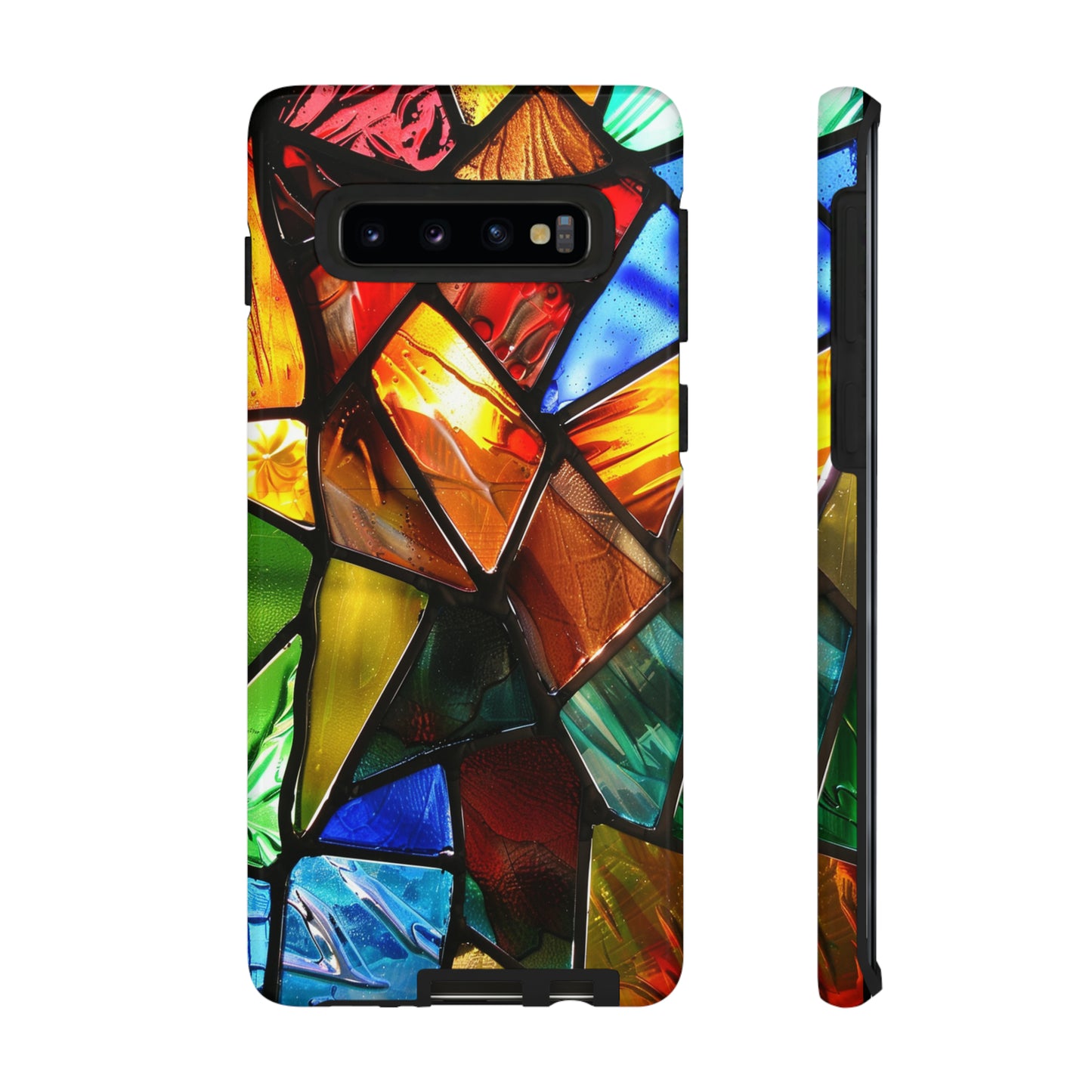 Color Explosion Abstract Stained Glass Phone Case