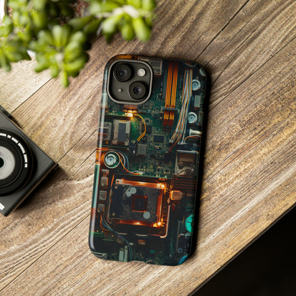 Circuit Board Themed Tough Phone Case