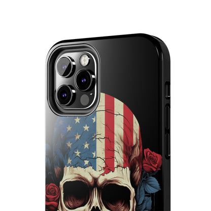 American Pride with an Edgy Spin: Skull USA Flag iPhone Case – Modern Protection Meets Patriotic Design