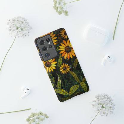 Yellow and Gold Daisy Mosaic Stained Glass Phone Case