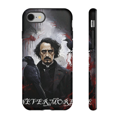 Nevermore Edgar Allen Poe, gothic Raven, Retro Samsung Galaxy Phone iPhone 15, 14 Plus 13 12 7 8 Se Horror Dark Academia Style goth Vibe