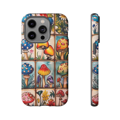 Trippy Magic Mushroom Tile  Abstract Art Phone Case