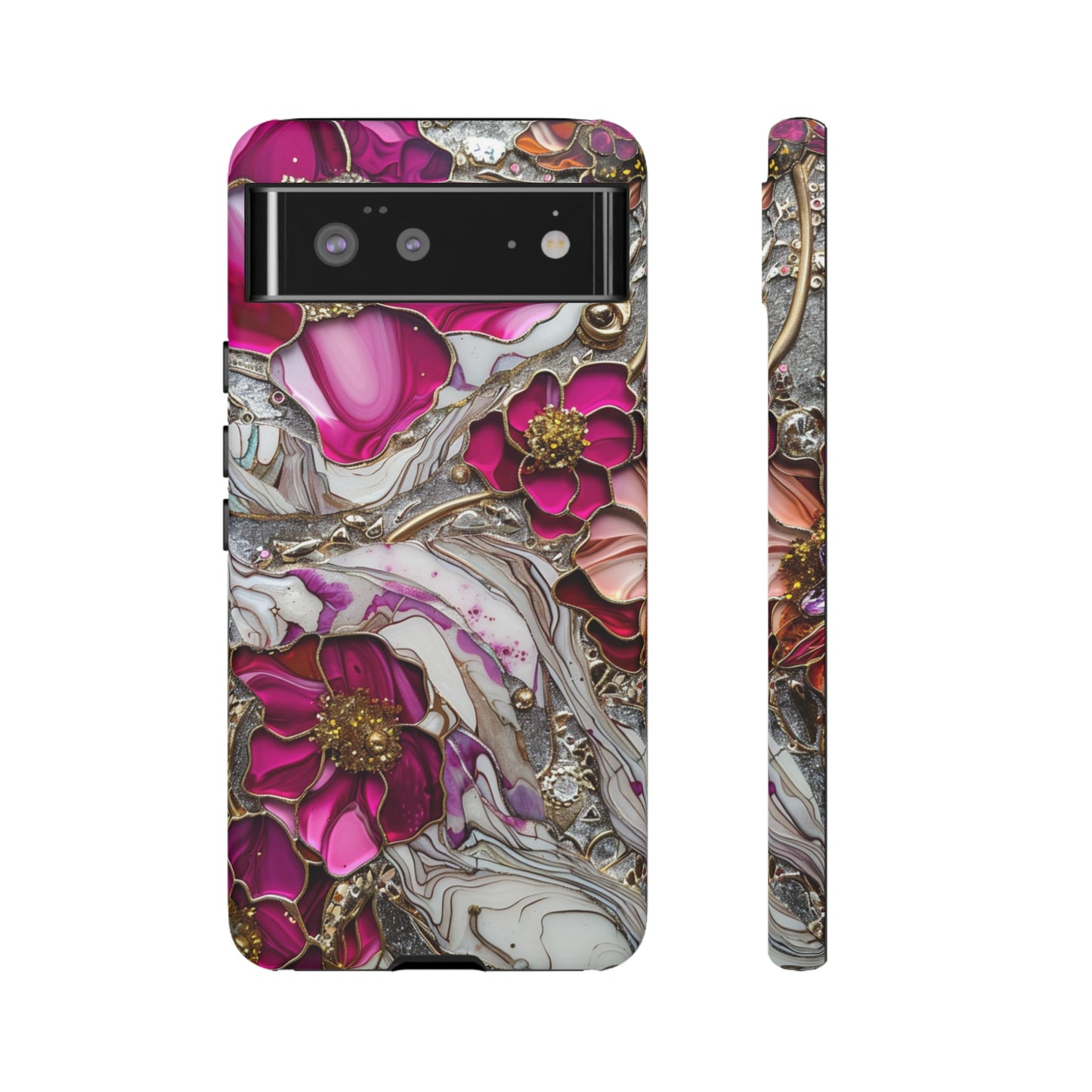 Stained Glass Magenta Floral Paisley Explosion Phone Case