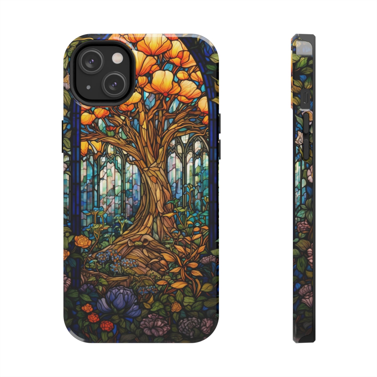 Tree of Life Stained Glass Style iPhone Tough Case | Embrace Nature's Harmony with Durable Elegance