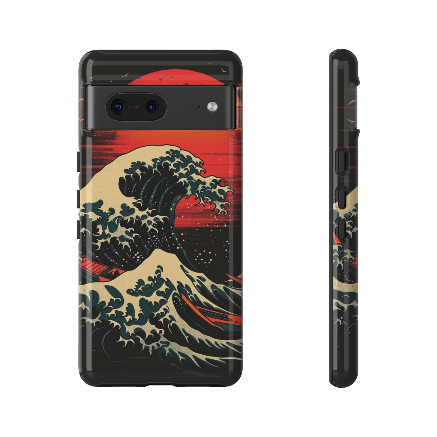 Great Wave off Kanagawa Retro Sunset