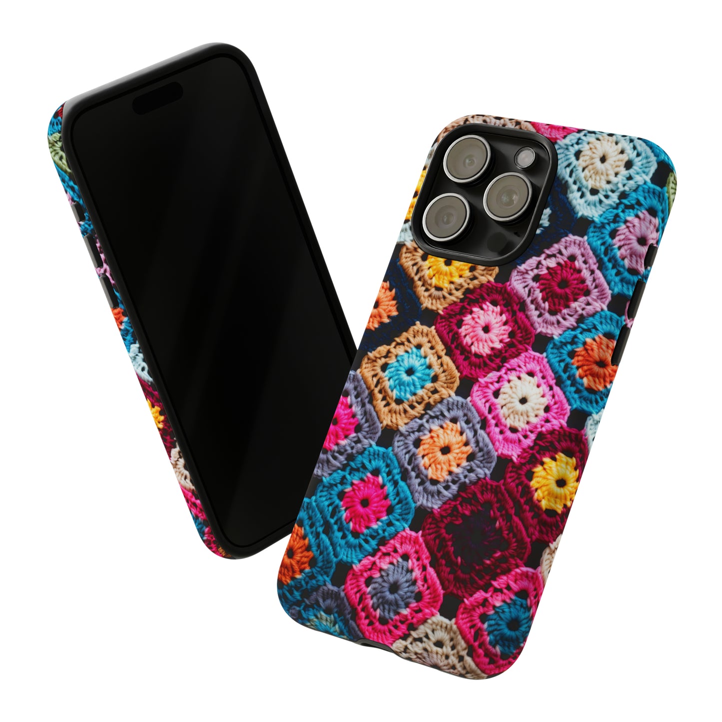 Vintage Floral Crochet Blanket Knit Look Phone Case