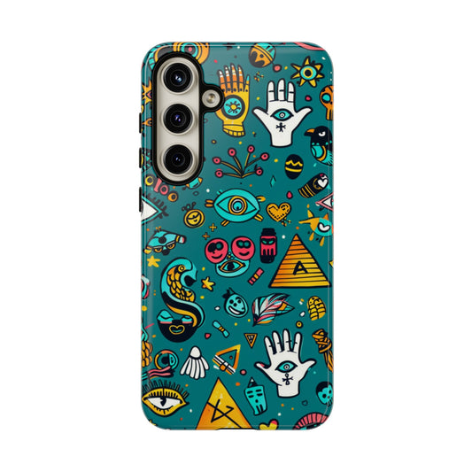 UFO and ancient Egypt talisman phone case for iPhone 15