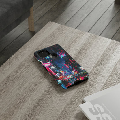 Cyberpunk Tokyo Cityscape Phone Case