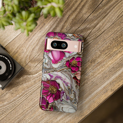 Stained Glass Magenta Floral Paisley Explosion Phone Case