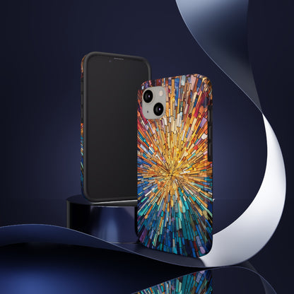 Stained Glass Sunburst Magic Tough iPhone Case | Embrace Vibrant Style and Reliable Protection