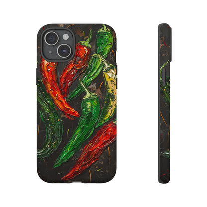 Green and Red Chili Peppers Phone Case