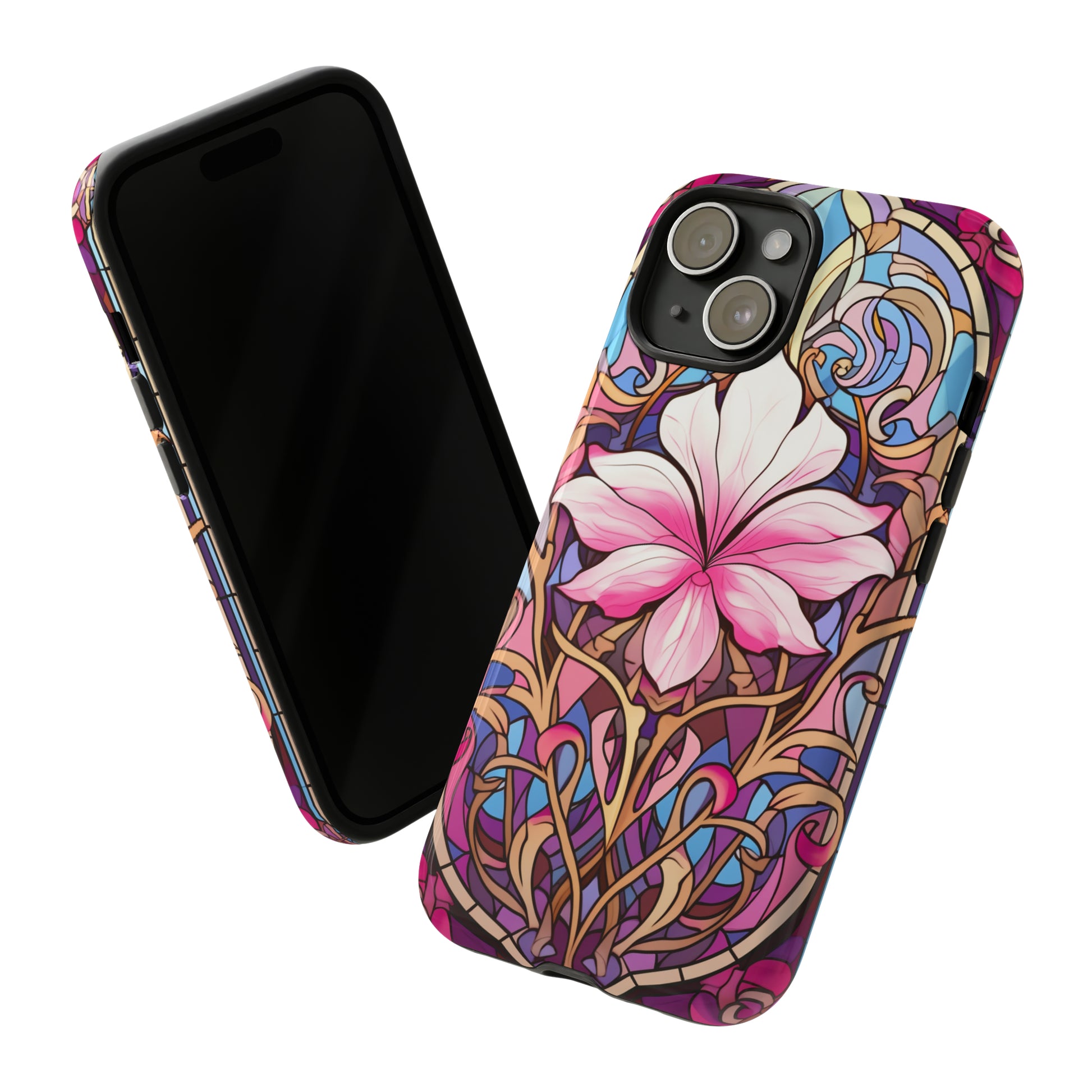 Elegant floral pattern case for iPhone 14 Plus