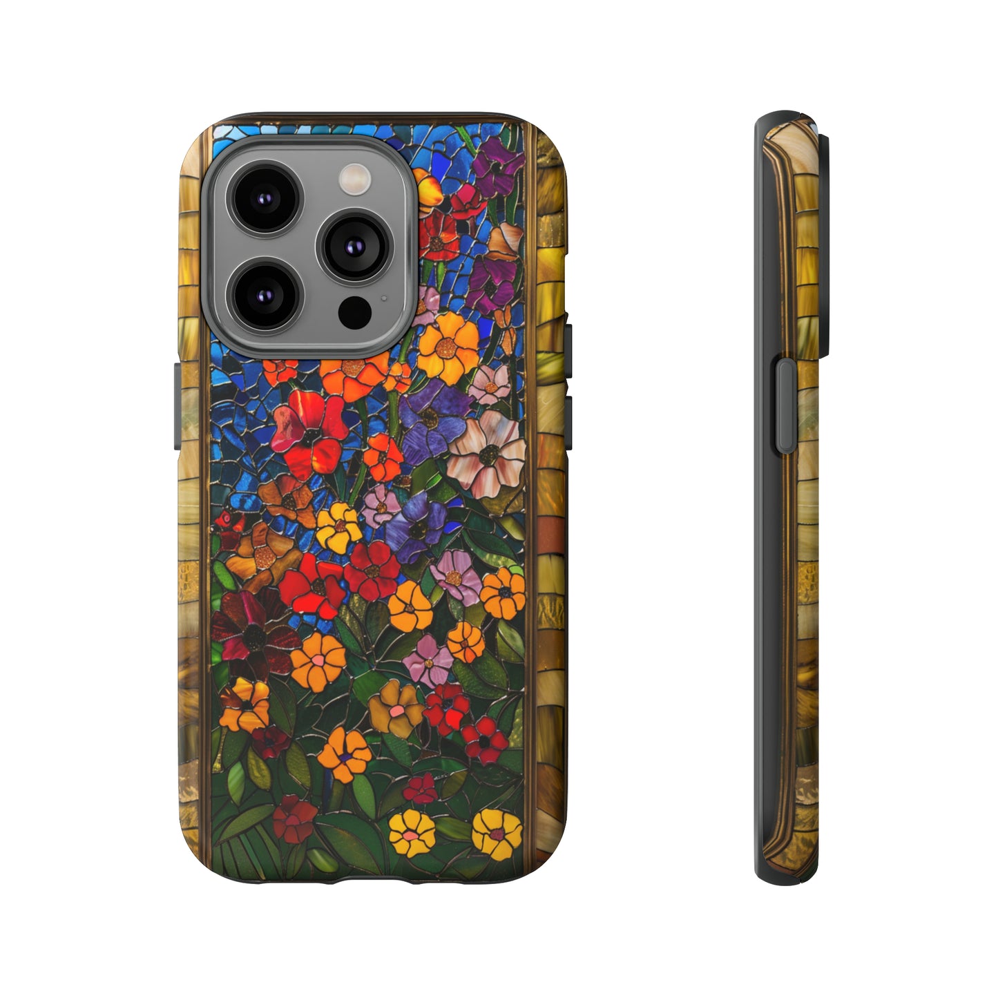 Gustav Klimt Style Flower Garden Painting Phone Case for iPhone 15, 14, Pro Max, 13, 12 & Samsung Galaxy S23, S22, S21, Google Pixel