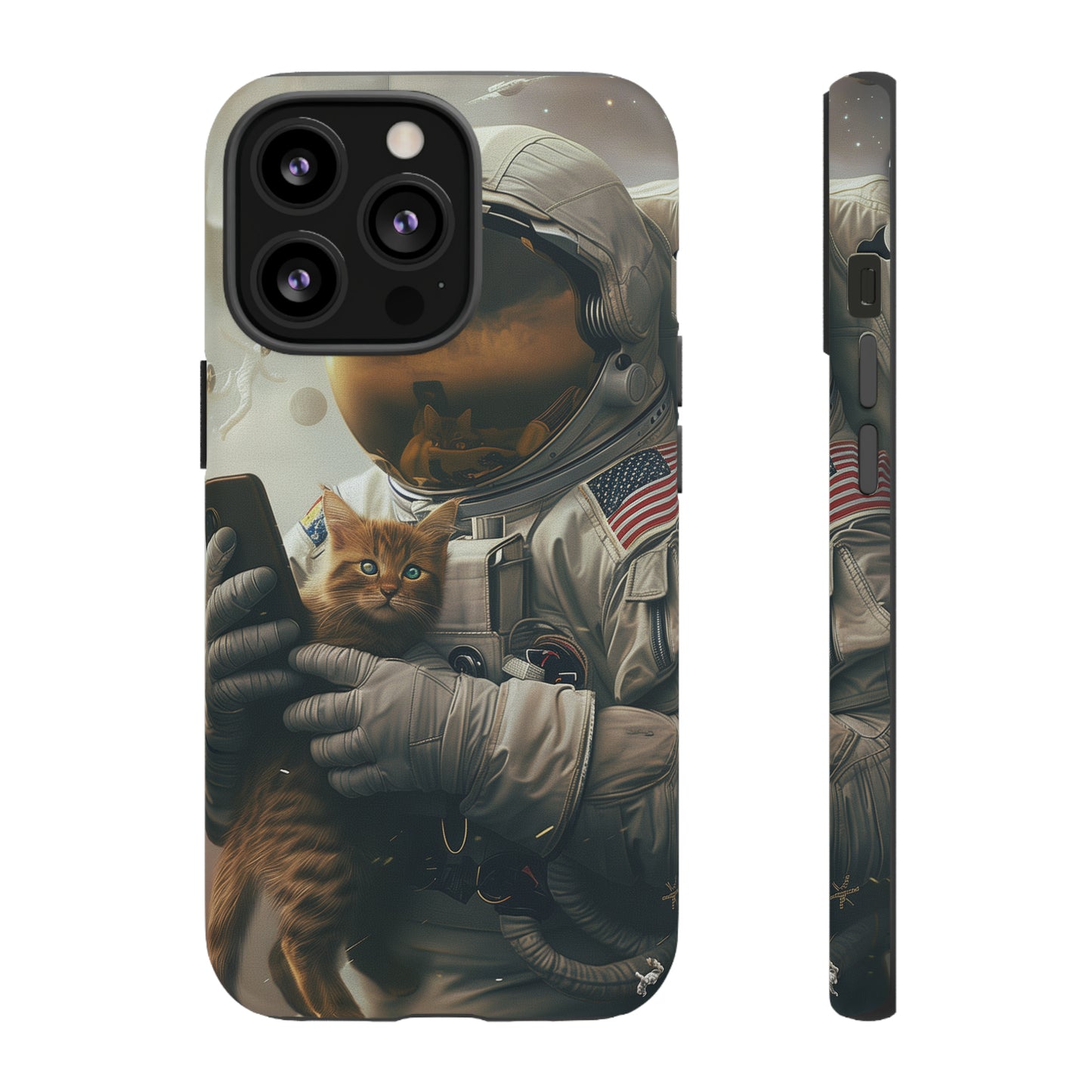 The Astronaut and the Cat Phone Case