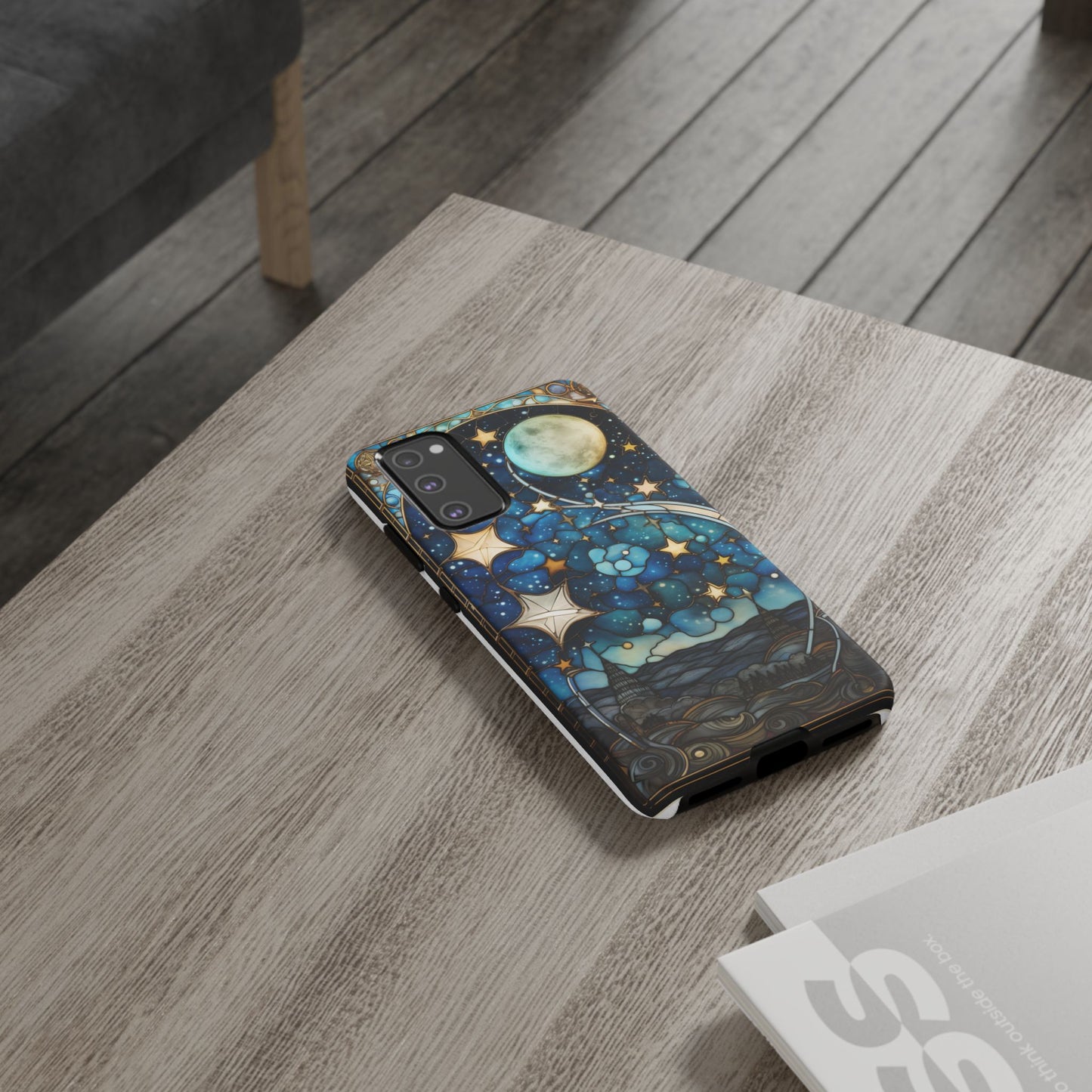 Boho Starry Night Stained Glass Artistry Phone Cover