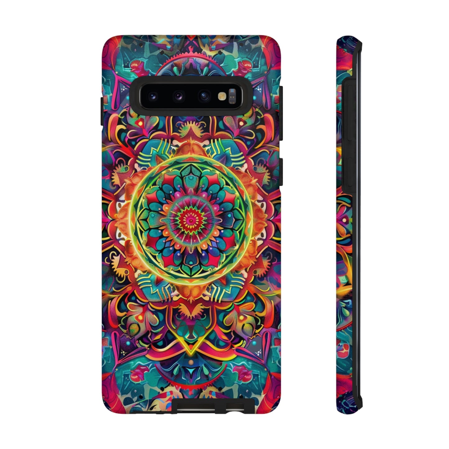 Cosmic Stained Glass Mandala Phone Case