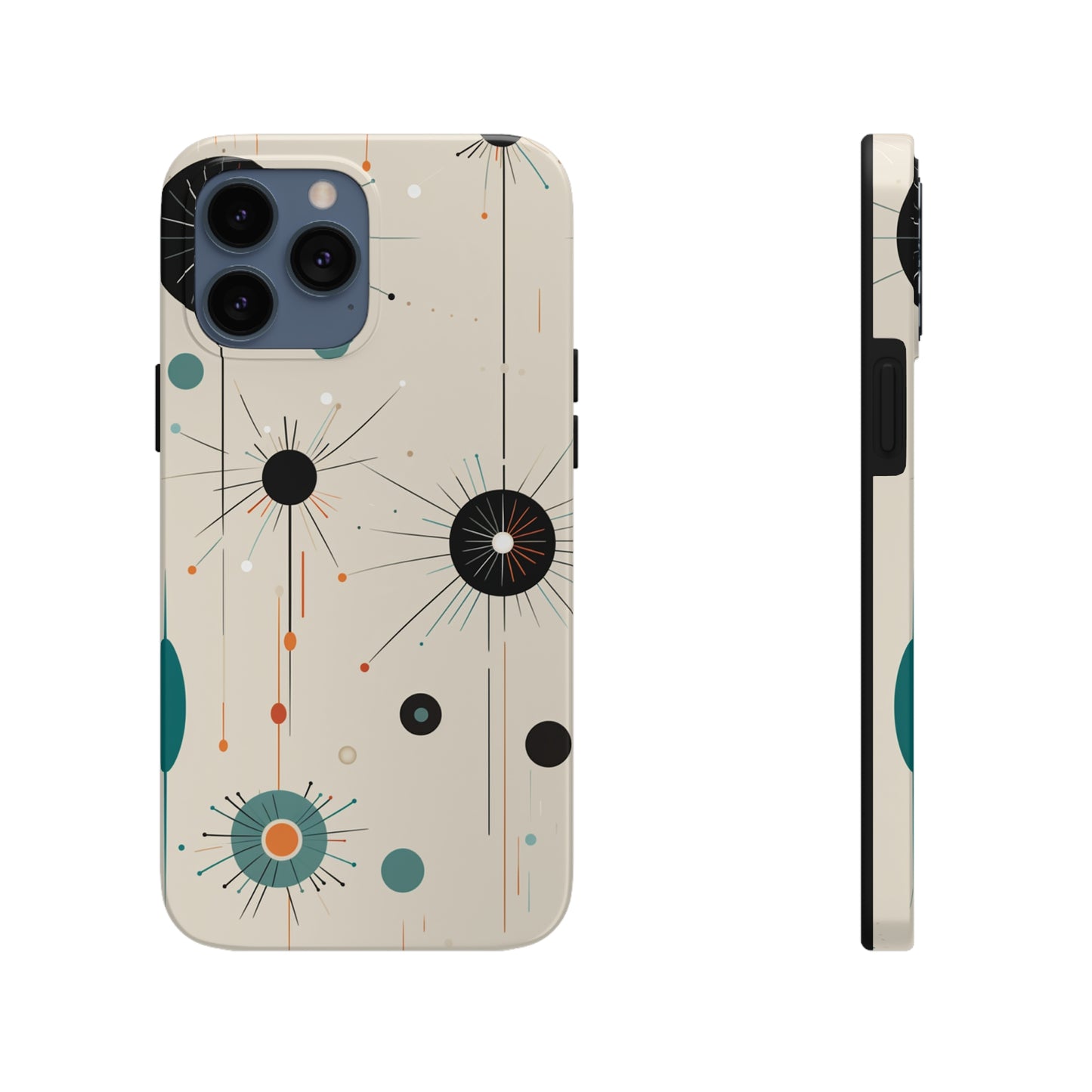 Mid-Century Atomic Age Tough iPhone Case | Retro Phone Cover