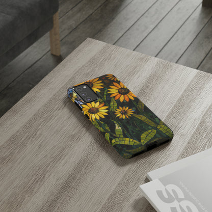 Yellow and Gold Daisy Mosaic Stained Glass Phone Case